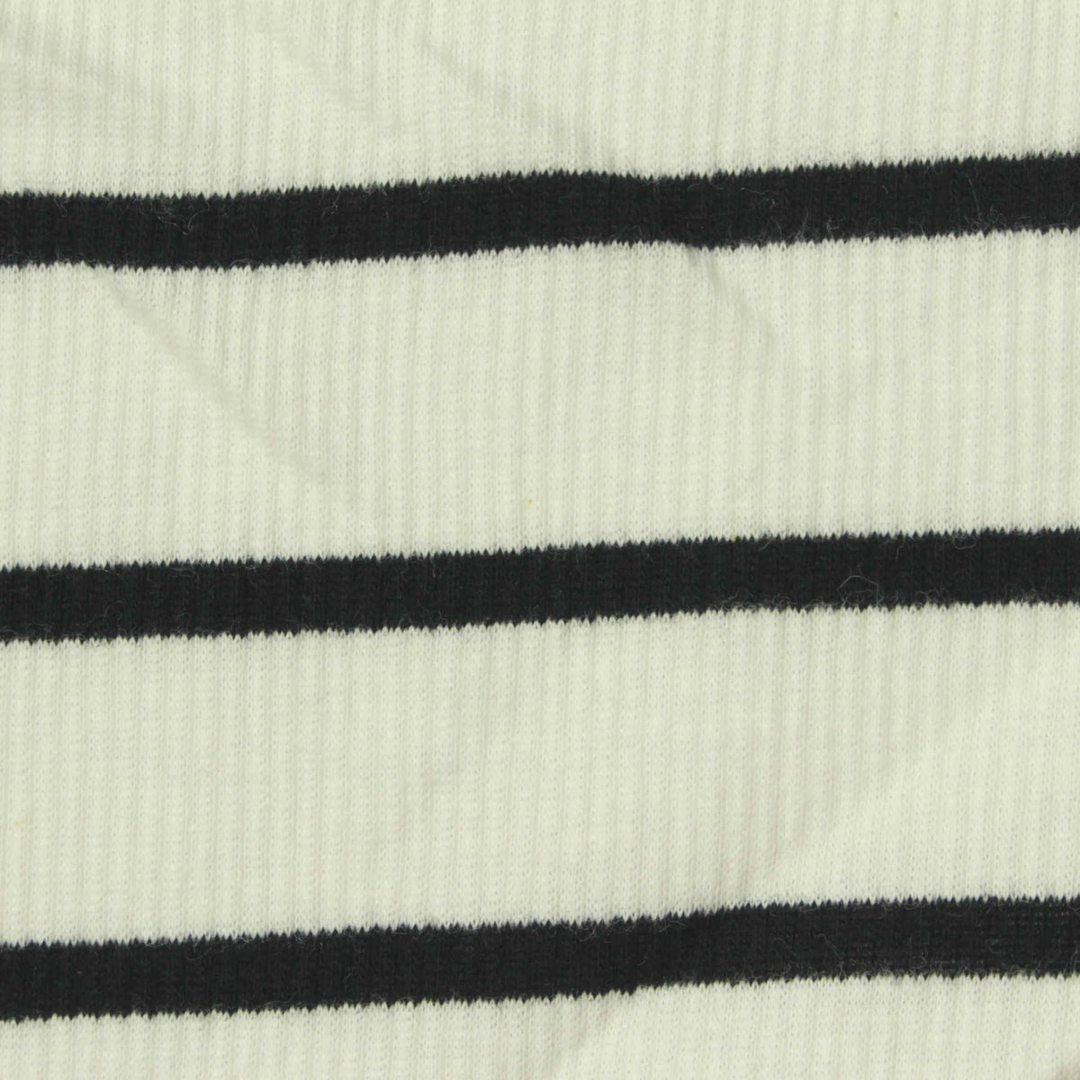 Black Horizontal-Stripe Crepe