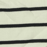 Black Horizontal-Stripe Crepe