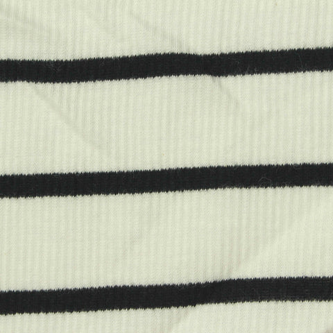 Black Horizontal-Stripe Crepe