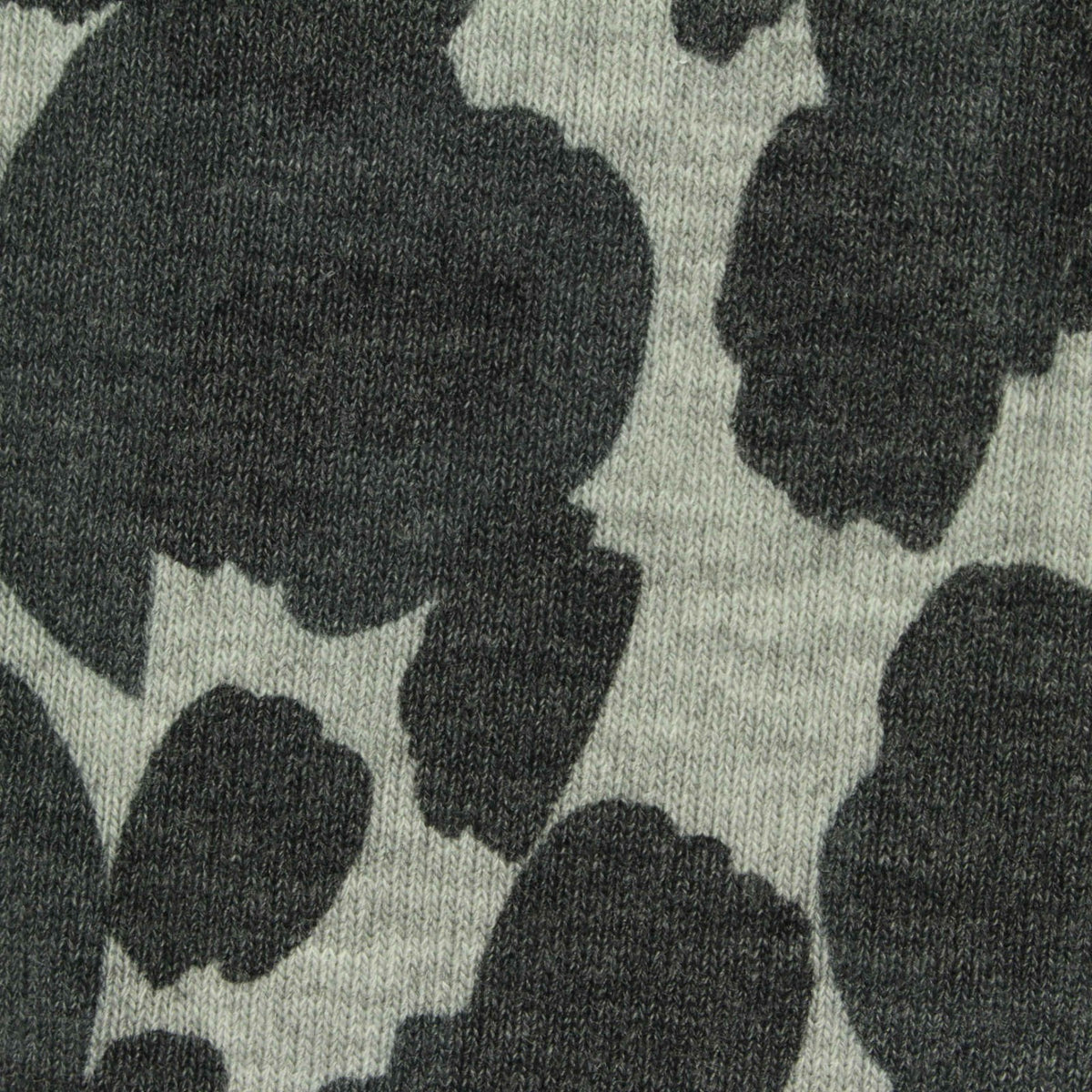 Dark Grey Animal Print Jersey Knit, Poly-Viscose