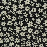 Cream Flowers Jersey Knit, Polyester
