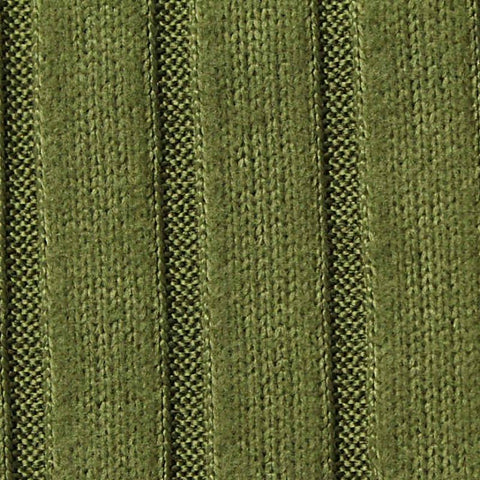 Slub Polyester Stretch Rib Knit Fabric, 195 gsm, 145 cm — Green