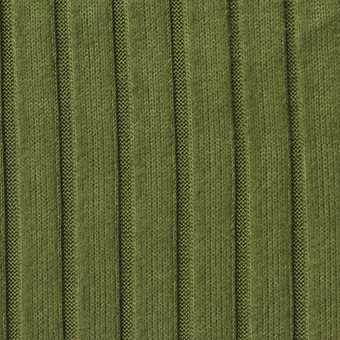 Slub Polyester Stretch Rib Knit Fabric, 195 gsm, 145 cm — Green