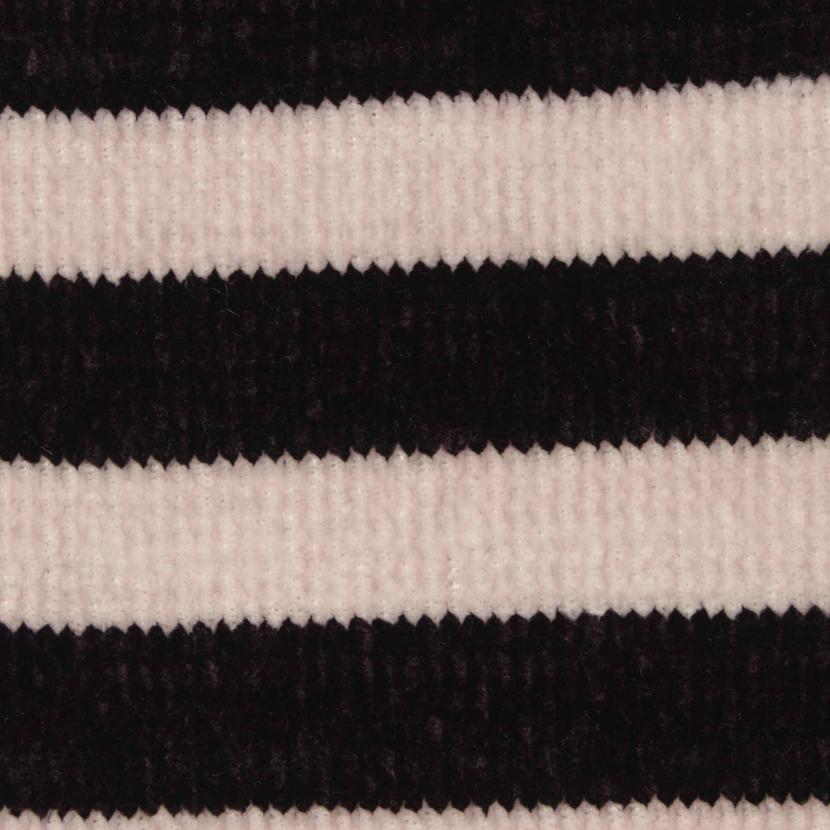Black Stripes Chenille, Polyester, 350 gsm