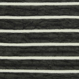 Black Horizontal-Stripe Knit, Polyester