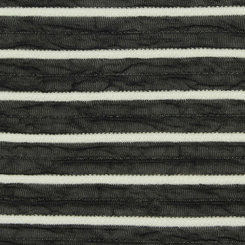 Black Horizontal-Stripe Knit, Polyester, 220 gsm, 165 cm, ref EF-247382