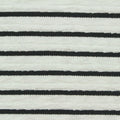 Black Horizontal-Stripe Knit, Polyester, 220 gsm