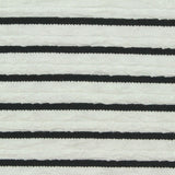 Black Horizontal-Stripe Knit, Polyester