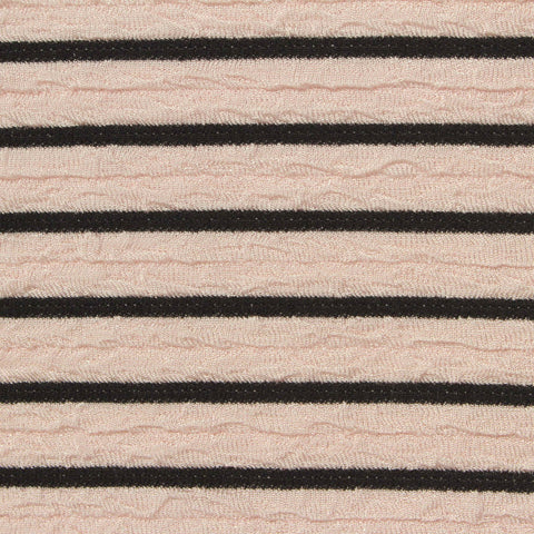 Black Horizontal-Stripe Knit, Polyester, 220 gsm, 165 cm, ref EF-247386