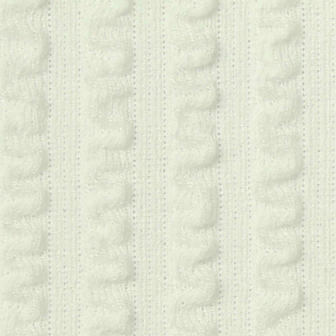 Cream Tone-on-Tone Rib Knit, Polyester