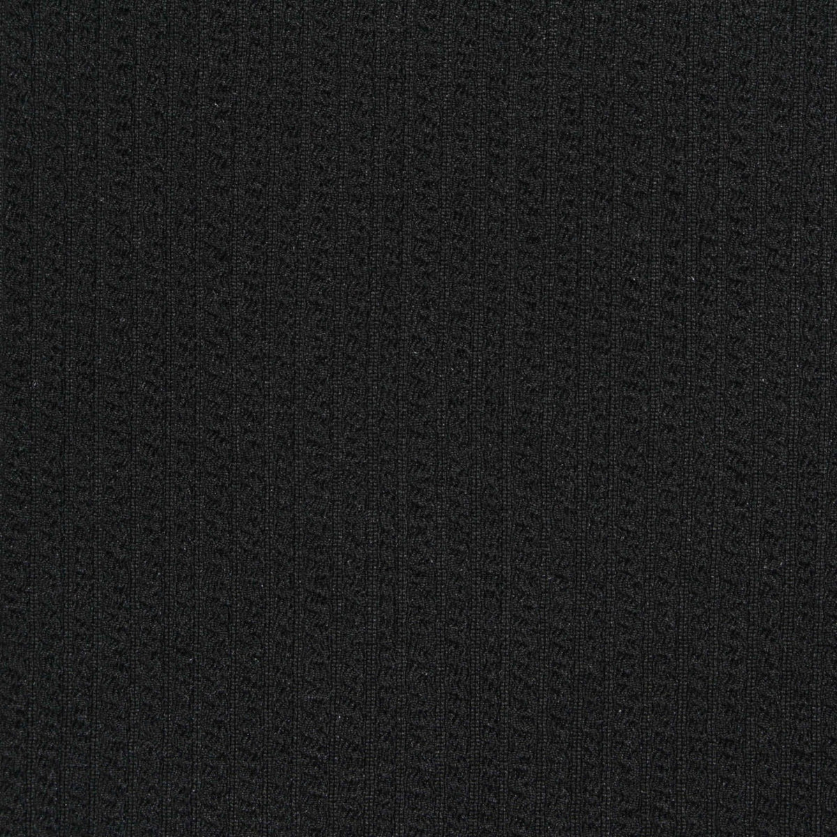 Polyester Stretch Rib Knit Fabric, 270 gsm, 165 cm — Black