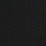 Black Vertical-Wave Rib Knit, Polyester