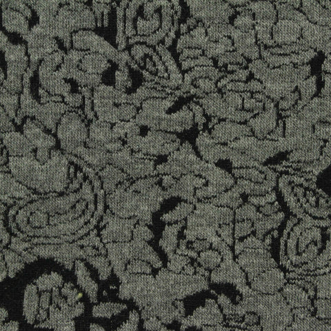 Dark Grey Swirl Interlock Knit, Polyester