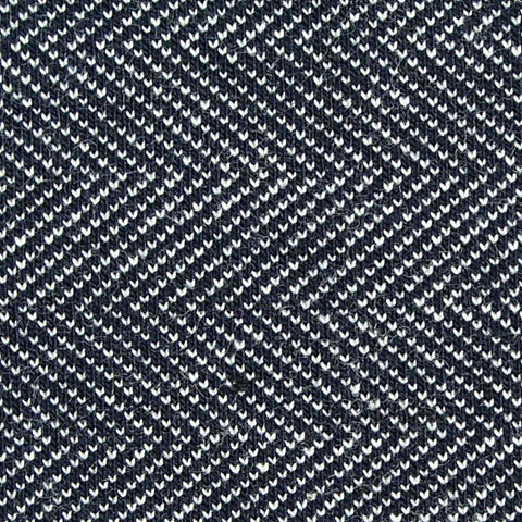 Dark Blue Herringbone Knit, Cotton