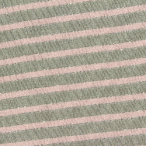 Sage Horizontal-Stripe Jersey Knit, Cotton