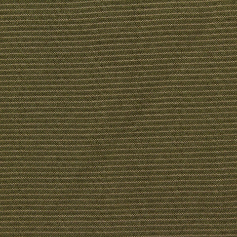 Green Horizontal-Stripe Interlock Knit, Cotton-Poly