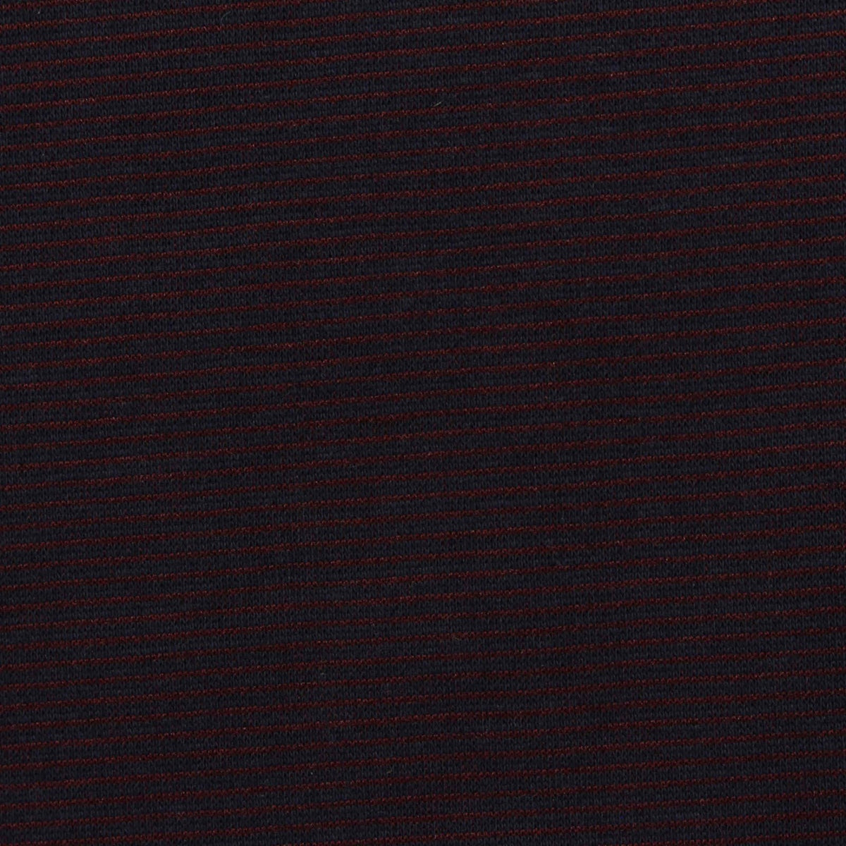 Dark Red Horizontal-Stripe Interlock Knit, Cotton-Poly