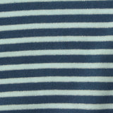 Dark Blue Horizontal-Stripe Jersey Knit, Cotton
