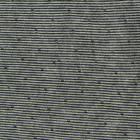 Dark Grey Horizontal-Stripe Jersey Knit, Cotton, 154 gsm