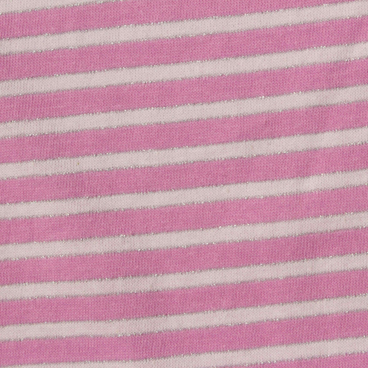 Yarn-Dyed Cotton Metallic Jersey Knit Fabric, 140 gsm, 160 cm — Pink
