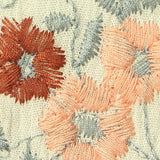 Peach Floral Crepe, Viscose — texture
