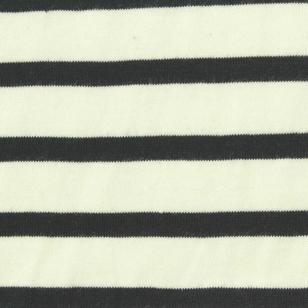 Black Horizontal-Stripe Jersey Knit, 175 gsm
