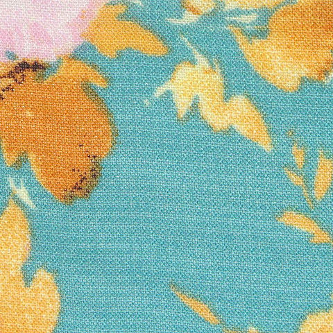 Yellow Flowers Chiffon, Polyester, 85 gsm