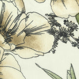 Cream Floral Woven, Polyester