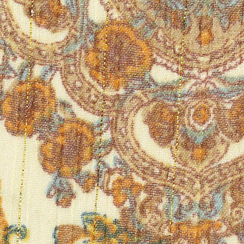 Brown Bold-Floral Chiffon, Polyester