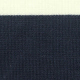 Dark Blue Horizontal-Stripe Ponte Knit, Viscose — texture