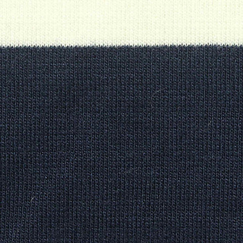 Dark Blue Horizontal-Stripe Ponte Knit, Viscose