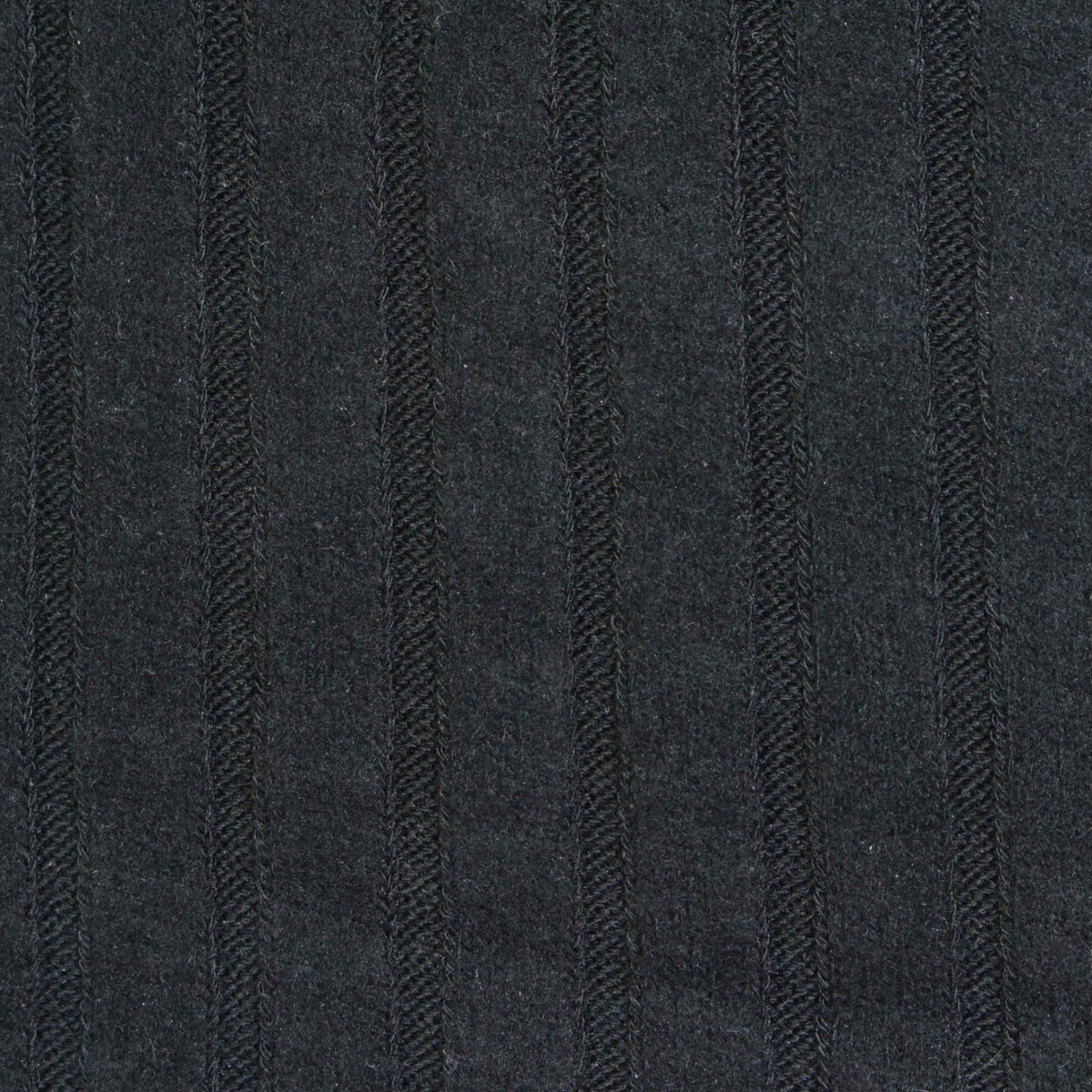 Black Vertical-Stripe Rib Knit, Viscose, 232 gsm