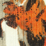 Orange Abstract Chunky Knit, Polyester — texture