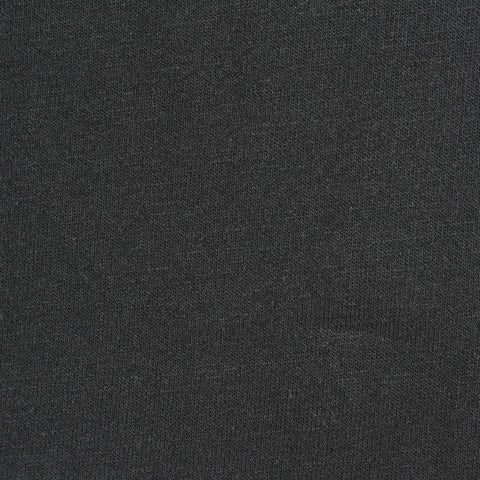 Polyester Viscose Stretch French Terry Fabric, 170 gsm — Black