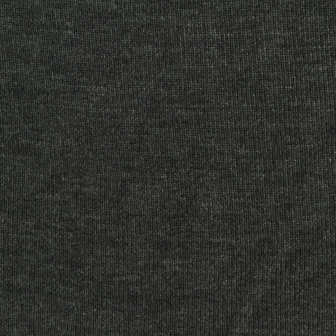 Dark Grey Marl Rib Knit, Cotton-Poly, 165 gsm
