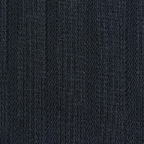 Polyester Viscose Rib Knit Fabric, 180 gsm, 175 cm — Navy