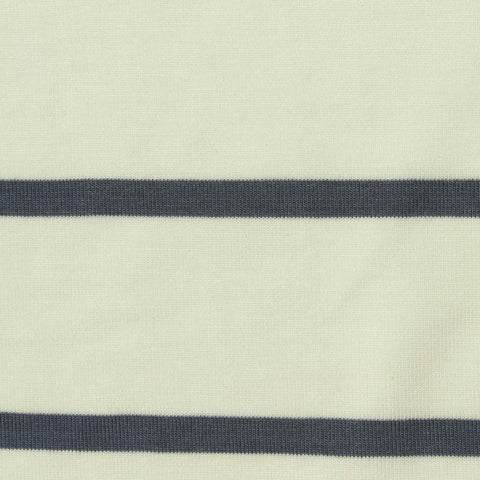 Dark Grey Horizontal-Stripe Jersey Knit, Modal