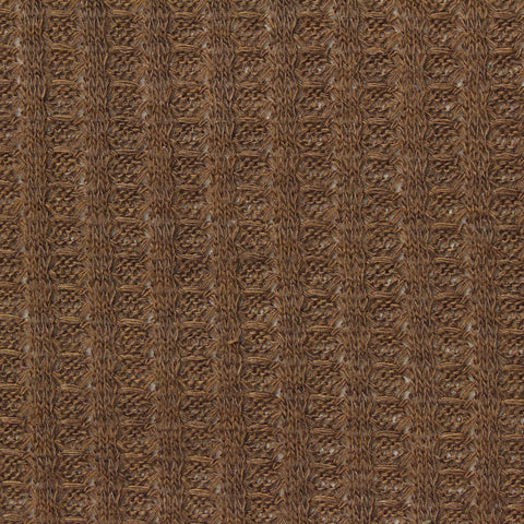 Polyester Viscose Stretch Waffle Knit Fabric, 170 gsm, 155 cm — Brown