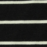 Black Horizontal-Stripe Knit, Viscose — texture