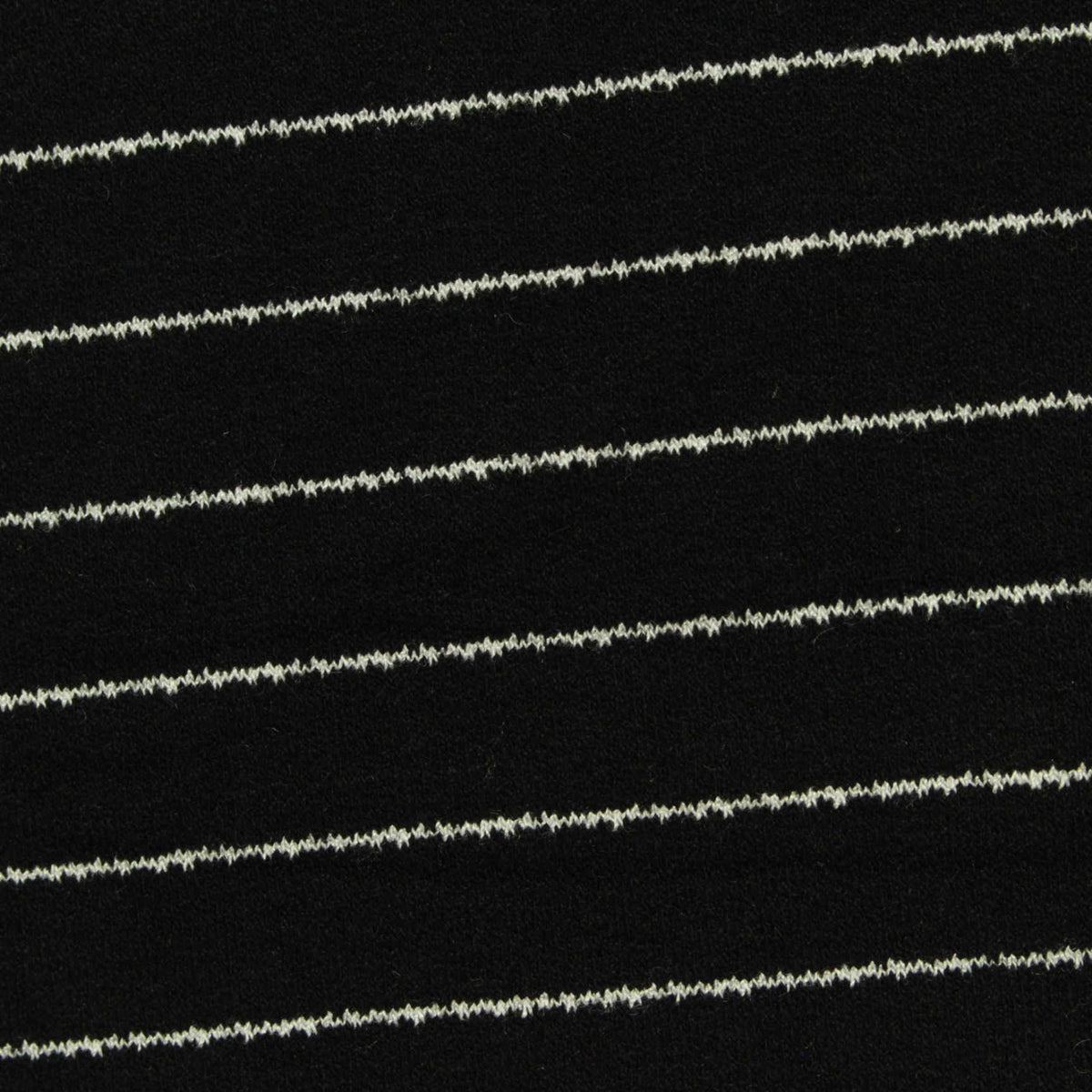 White Horizontal-Stripe Linen-Look, Viscose, 252 gsm