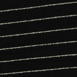 White Horizontal-Stripe Linen-Look, Viscose
