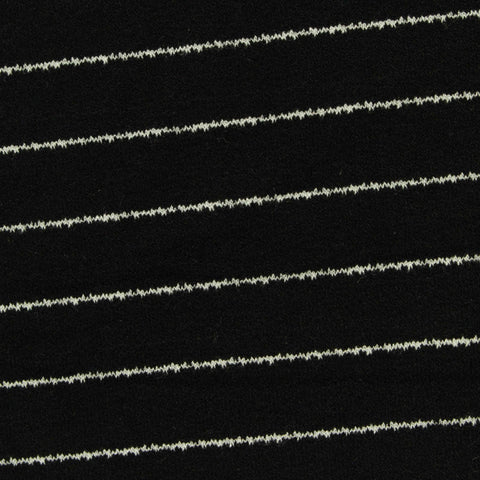 White Horizontal-Stripe Linen-Look, Viscose, 252 gsm