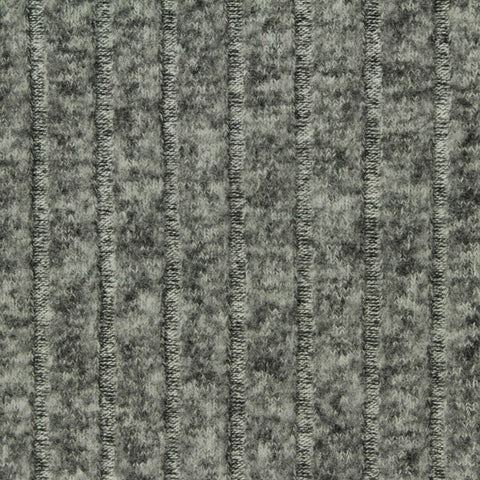 Grey Marl Rib Knit, Poly-Viscose, 220 gsm, 160 cm, ref EF-247644