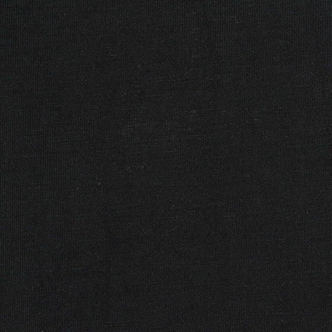 Bamboo Polyester Stretch Knit Fabric, 180 gsm, 185 cm — Black