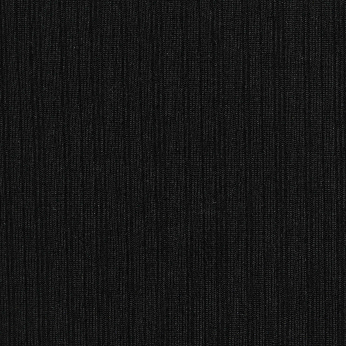 Black Ribbed Rib Knit, Polyester