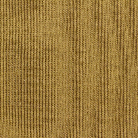Cotton Stretch Rib Knit Fabric, 250 gsm, 115 cm — Khaki