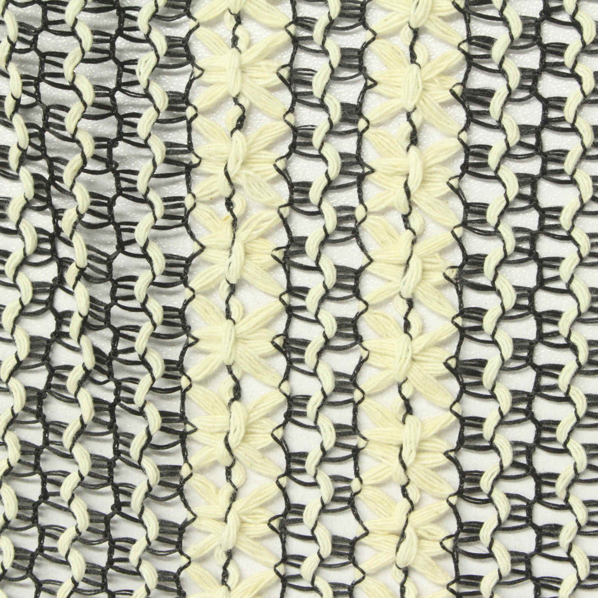 Cream Vertical-Stripe Jacquard, Poly-Cotton