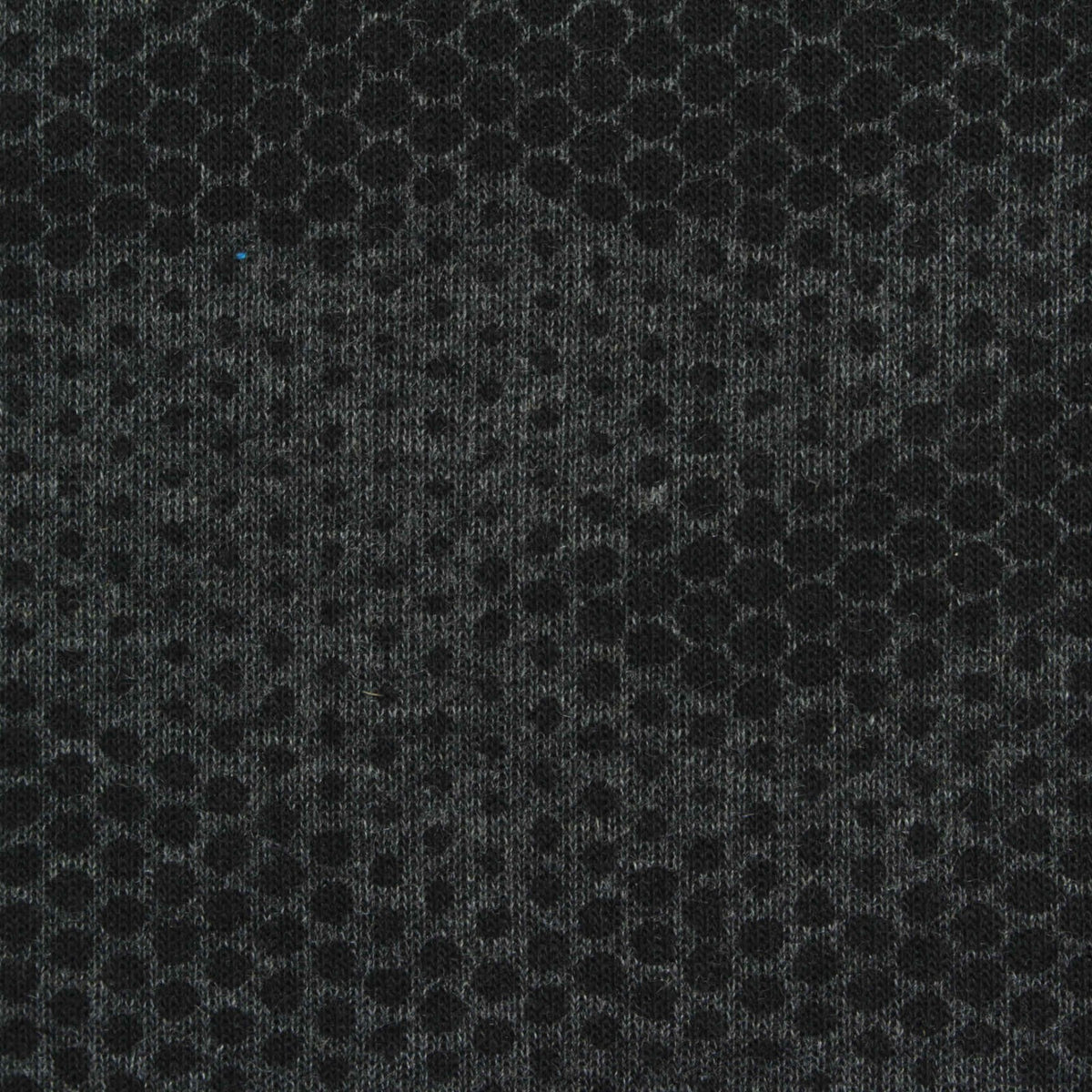 Dark Grey Tone-on-Tone Honeycomb Scuba Knit, Cotton-Poly