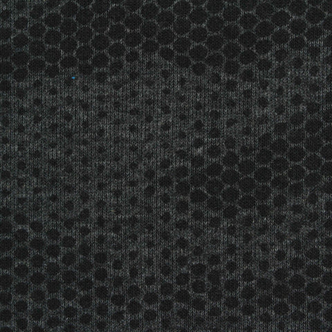 Dark Grey Tone-on-Tone Honeycomb Scuba Knit, Cotton-Poly