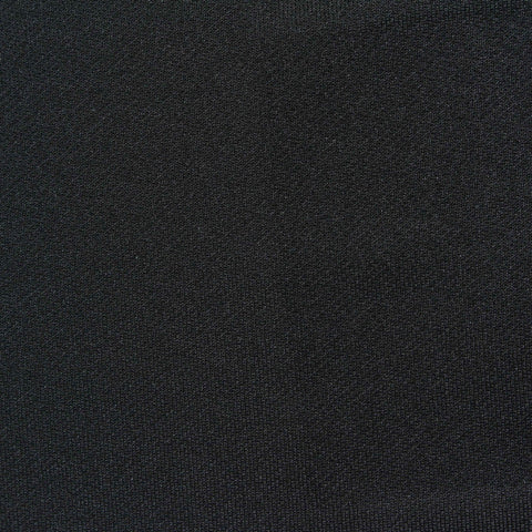 Polyester Stretch French Terry Fabric, 208 gsm, 155 cm — Black